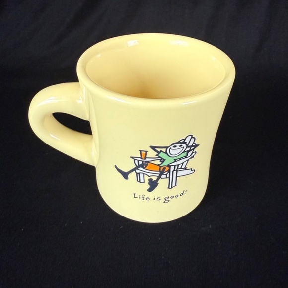 Life is Good Heavy Yellow Mug Porcelain Do What You Like Christmas Gift Coffee - Picture 9 of 9
